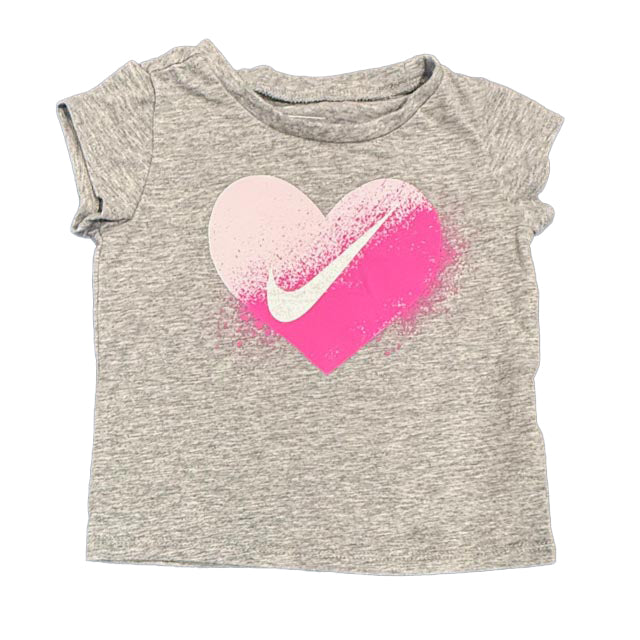 Nike Girls Gray Athletic Top Size: 24 Months Gray