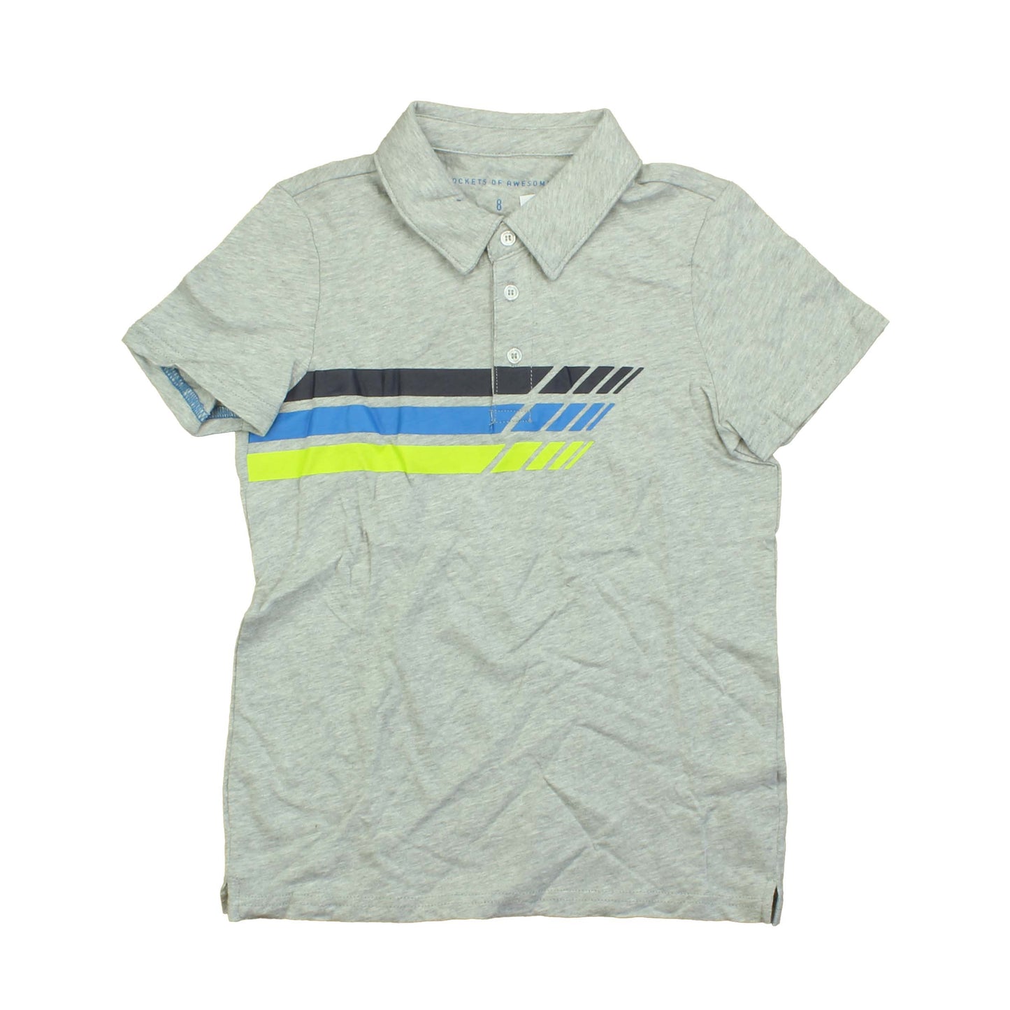 Rockets Of Awesome Boys Gray Polo Shirt Size: 8 Years Gray