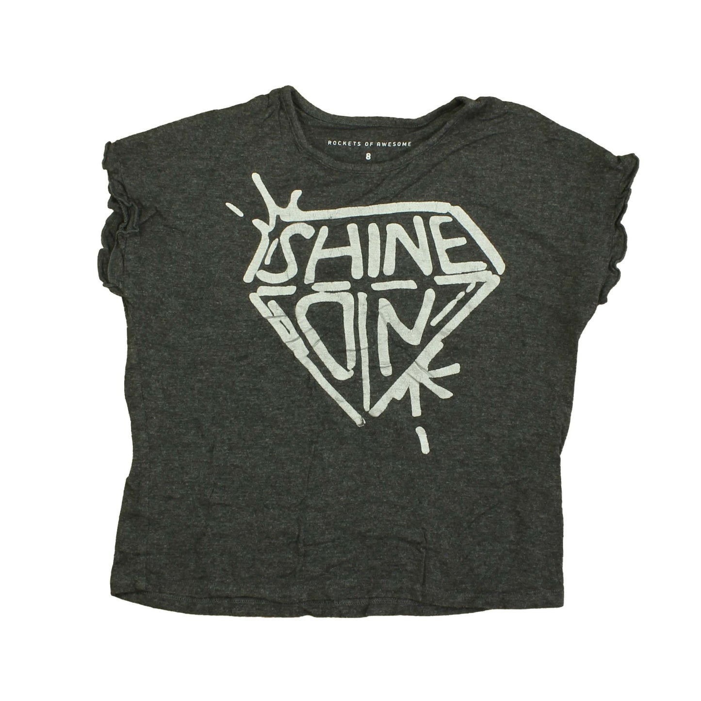 Rockets Of Awesome Girls Gray T-Shirt Size: 8 Years Gray