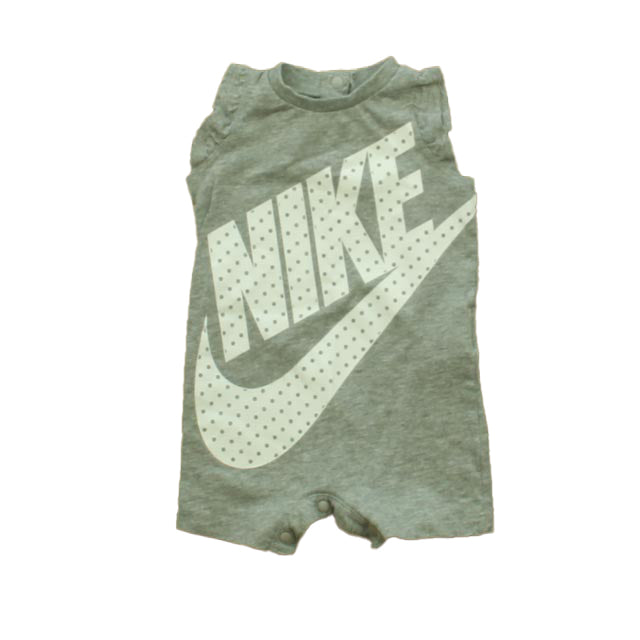 Nike Boys Gray Romper Size: 3 Months Gray