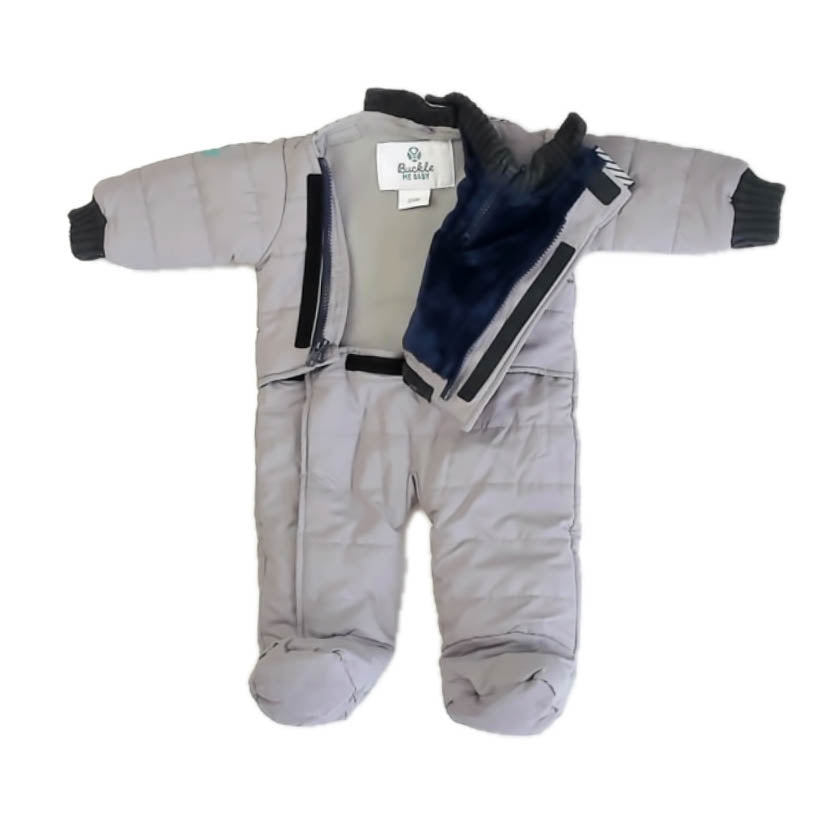 Buckle Me Boys Gray Snowsuit Size: 3-6 Months Gray