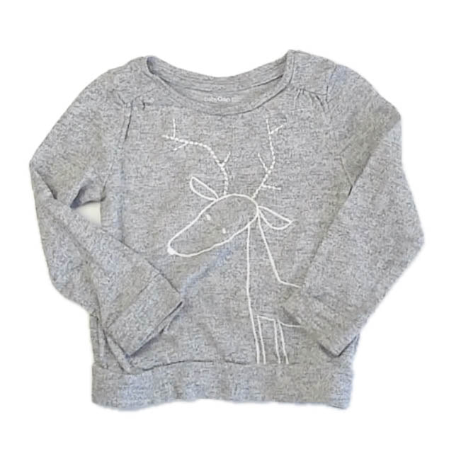 Gap Girls Gray Long Sleeve Shirt Size: 3T Gray