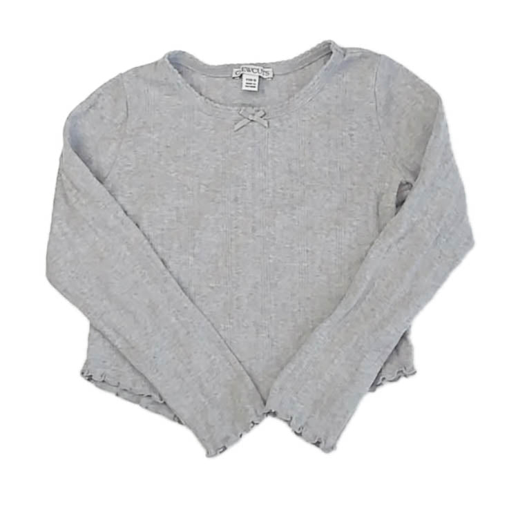 Crewcuts Girls Gray Long Sleeve T-Shirt Size: 4-5T Gray