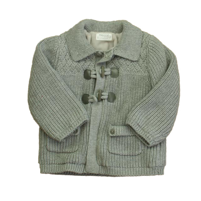 Mayoral Boys Gray Cardigan Size: 12 Months Gray