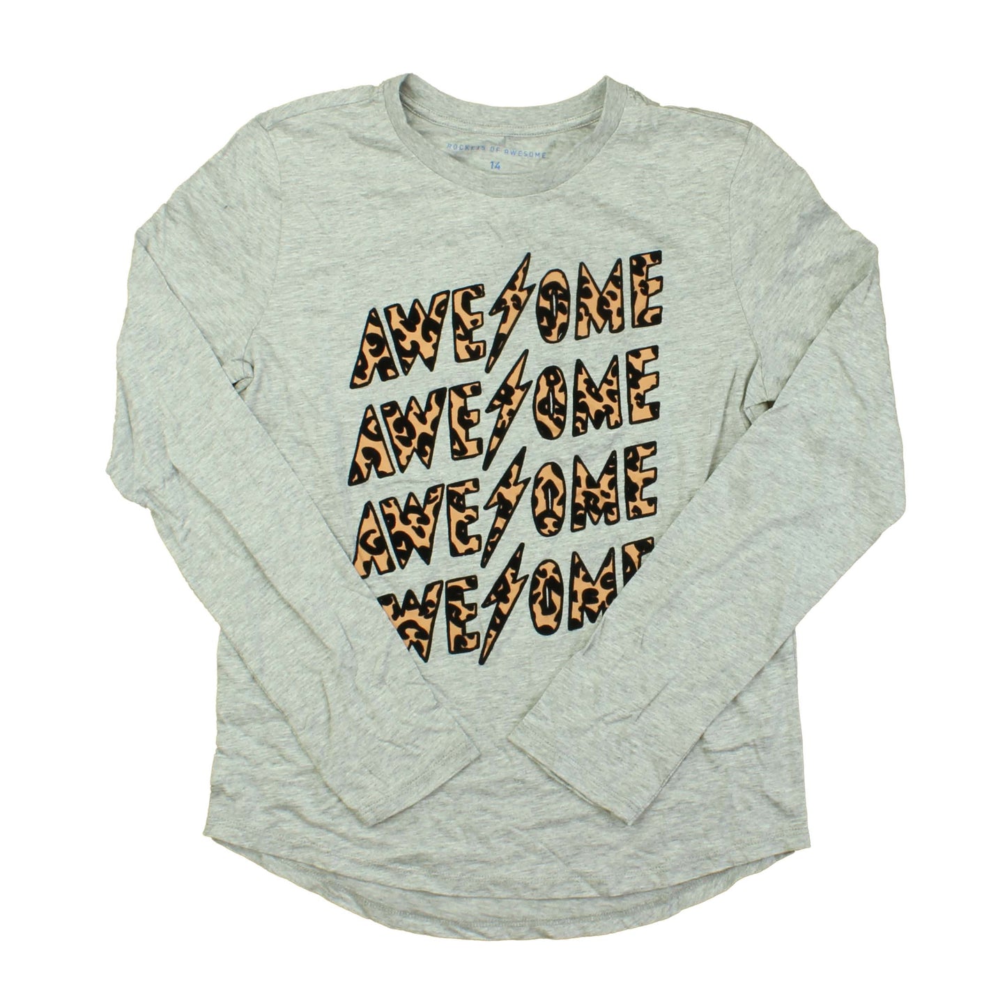 Rockets Of Awesome Girls Gray T-Shirt Size: 14 Years Gray