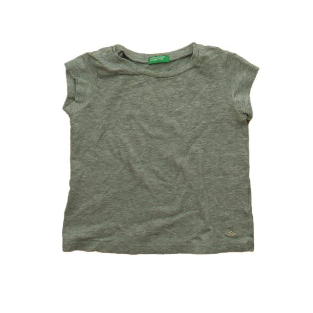 Benetton Girls Gray T-Shirt Size: 18-24 Months Gray