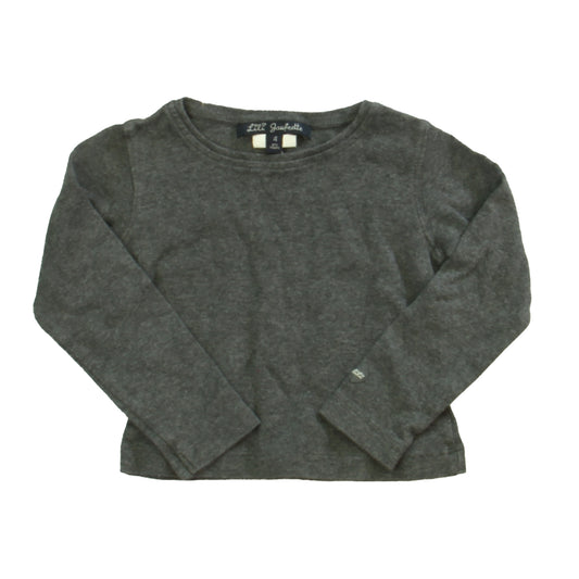 Lili Gaufrette Girls Gray Long Sleeve T-Shirt Size: 4T Gray