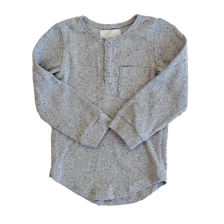 Miki Miette Boys Gray Henley Size: 2T Gray