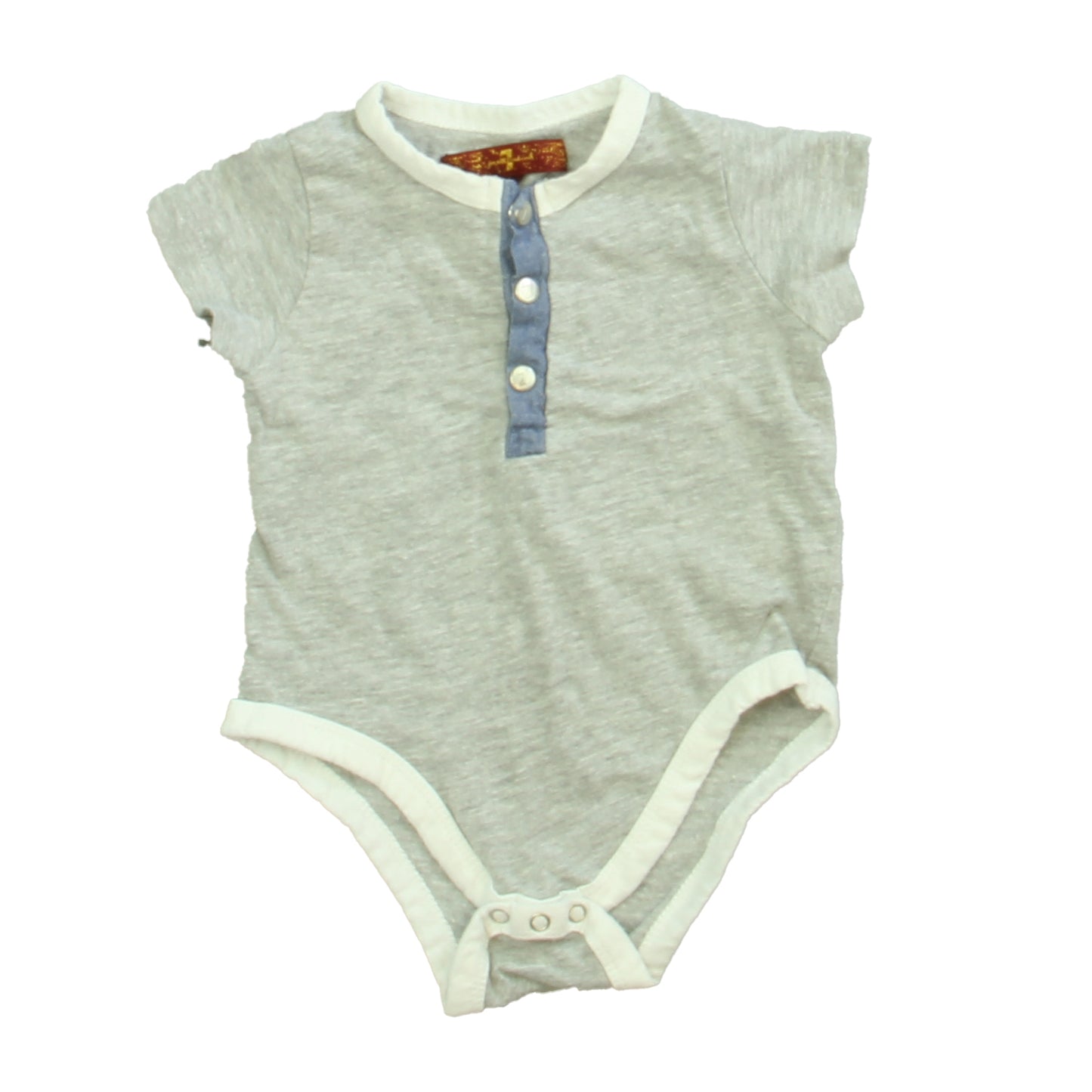 7 for all Mankind Boys Gray Onesie Size: 3-6 Months Gray