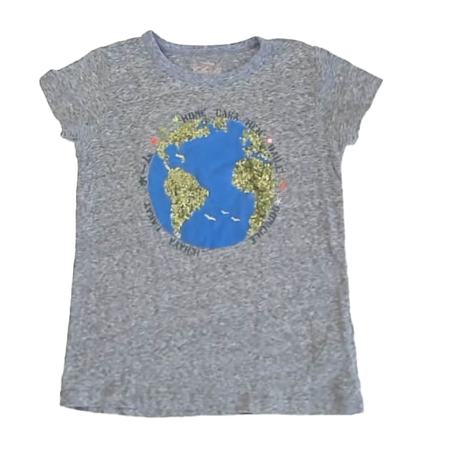 Crewcuts Girls Gray T-Shirt Size: 8 Years Gray