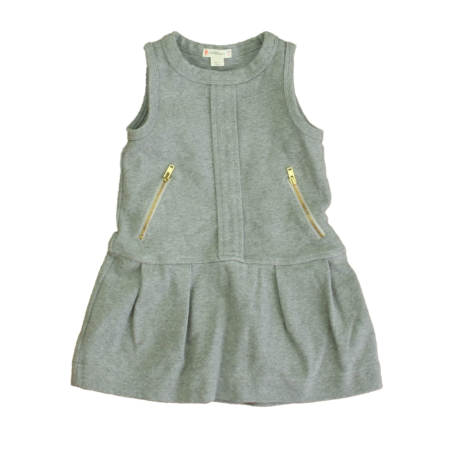 Crewcuts Girls Gray Dress Size: 2T Gray