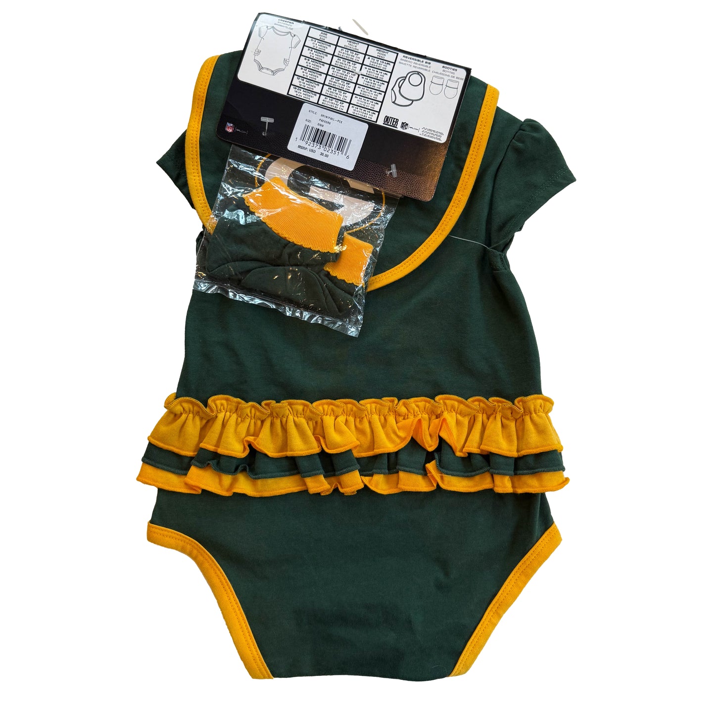 NFL Girls Green Bay Packers Onesie Size: 6-9 Months Green Bay Packers