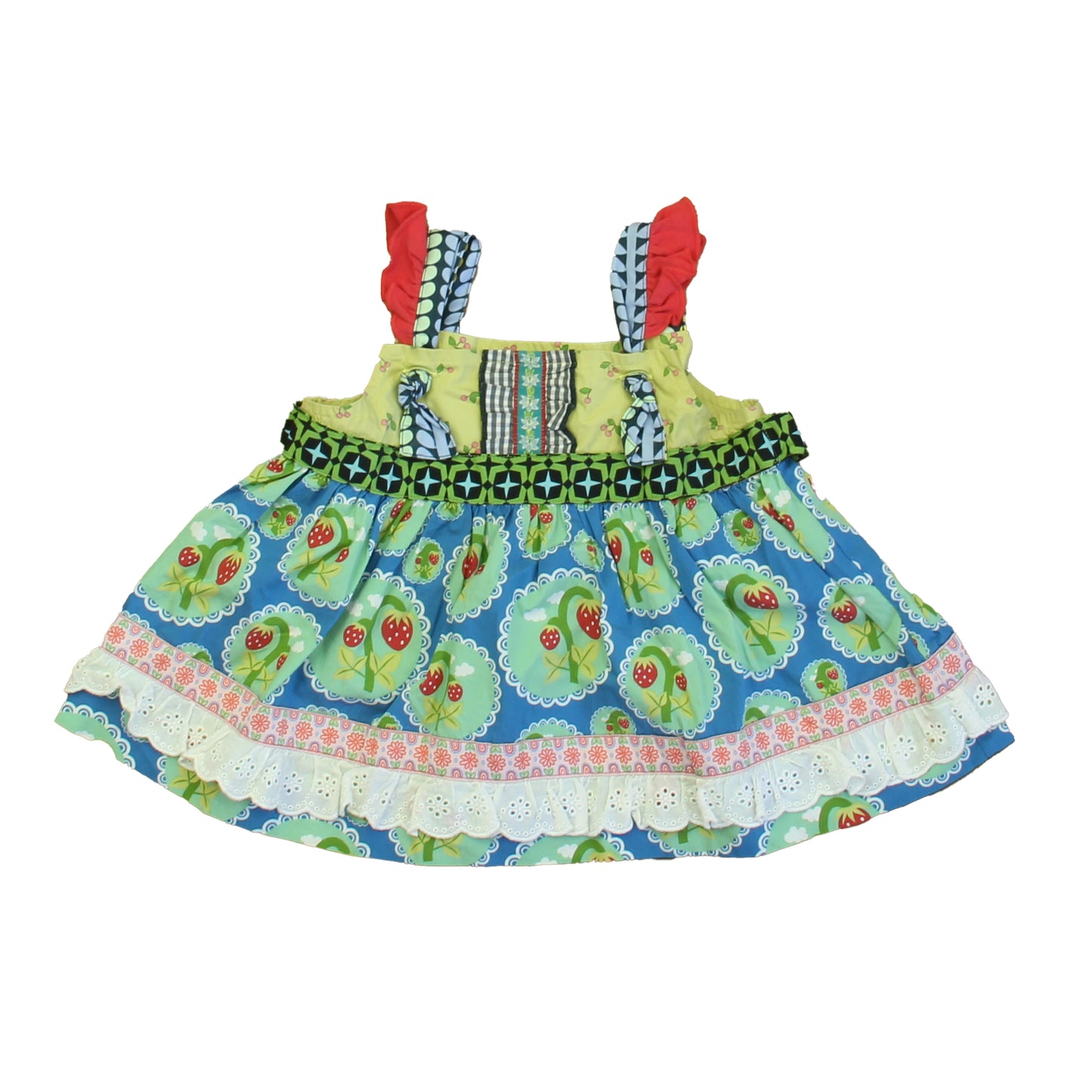 Matilda Jane Girls Green | Black | Blue Dress Size: 18 Months Green | Black | Blue