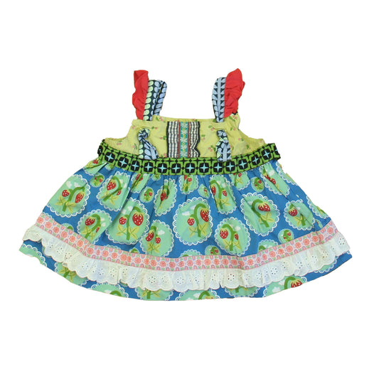 Matilda Jane Girls Green | Black | Blue Dress Size: 18 Months Green | Black | Blue