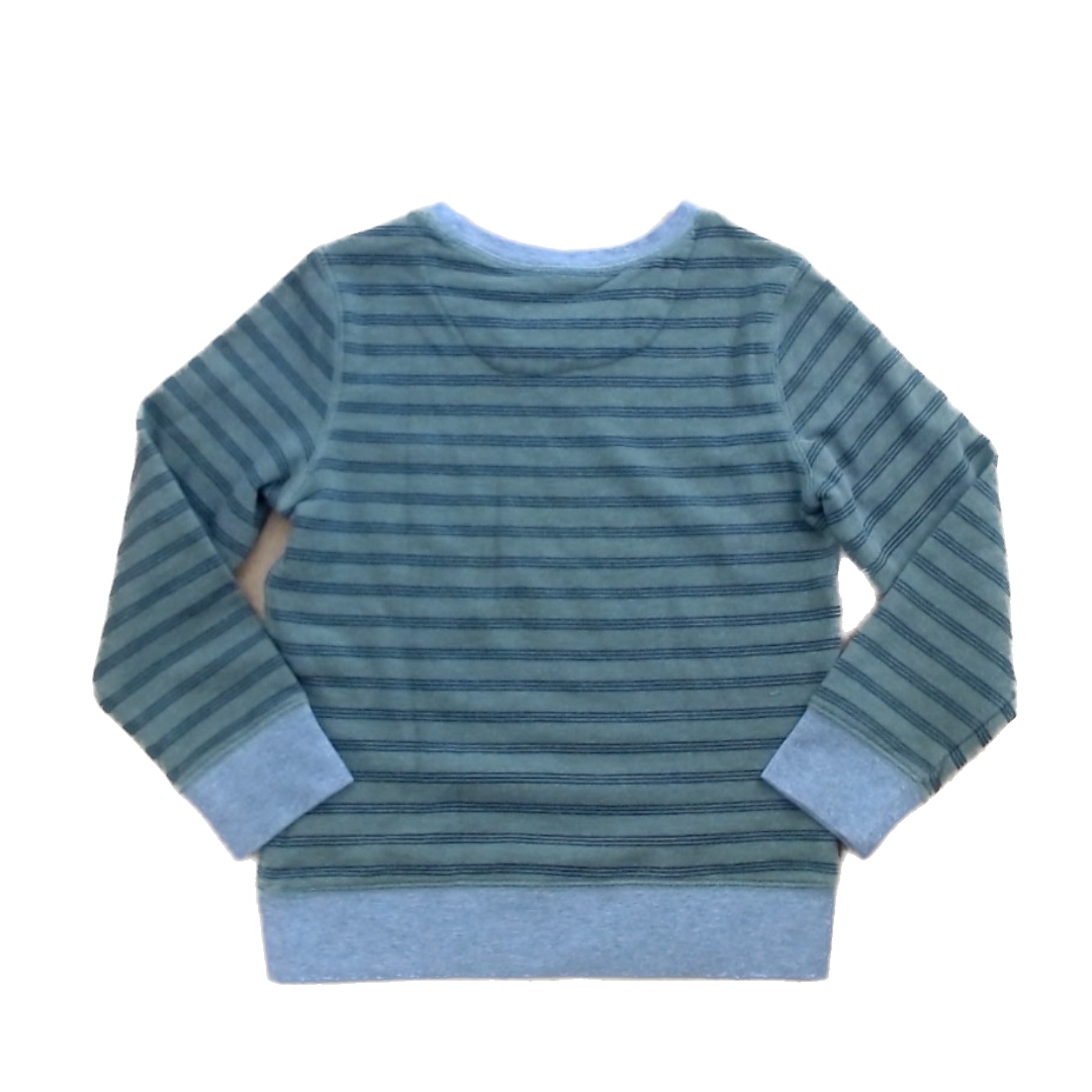 Rockets Of Awesome Boys Green | Black Thin Lines | Gray Rim Sweater Size: 10 - 12 Years Green | Black Thin Lines | Gray Rim
