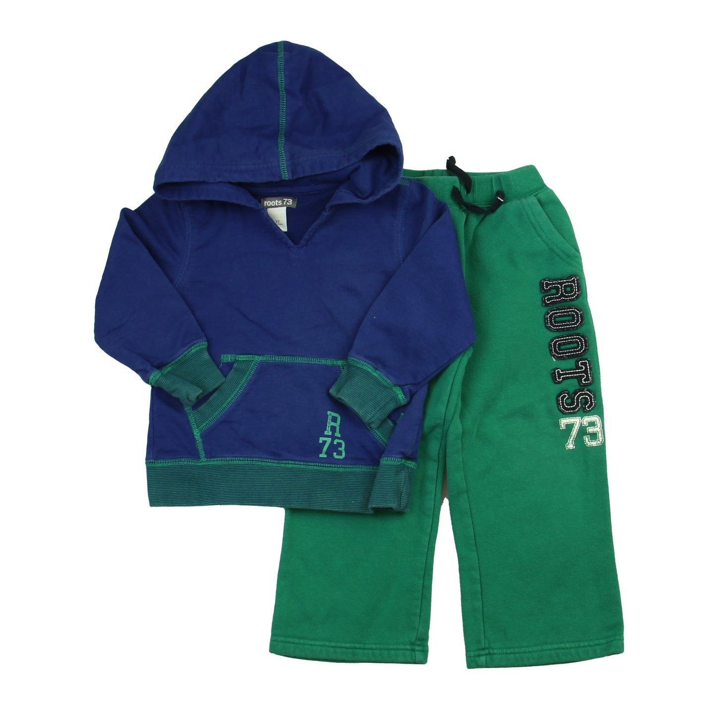 Roots Kids Boys Green | Blue Apparel Sets Size: 2T