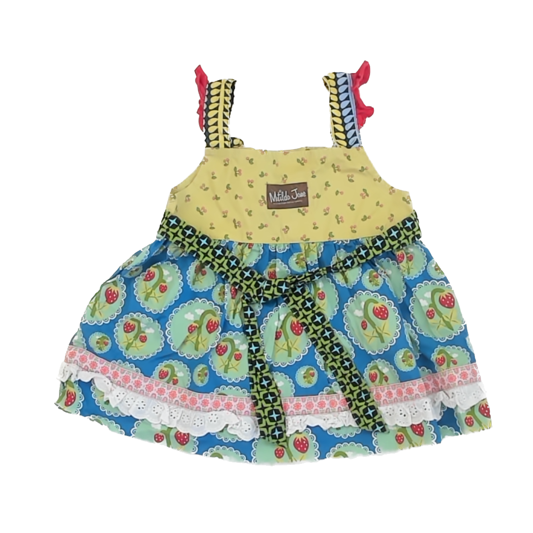 Matilda Jane Girls Green | Blue Dress Size: 6 Years Green | Blue