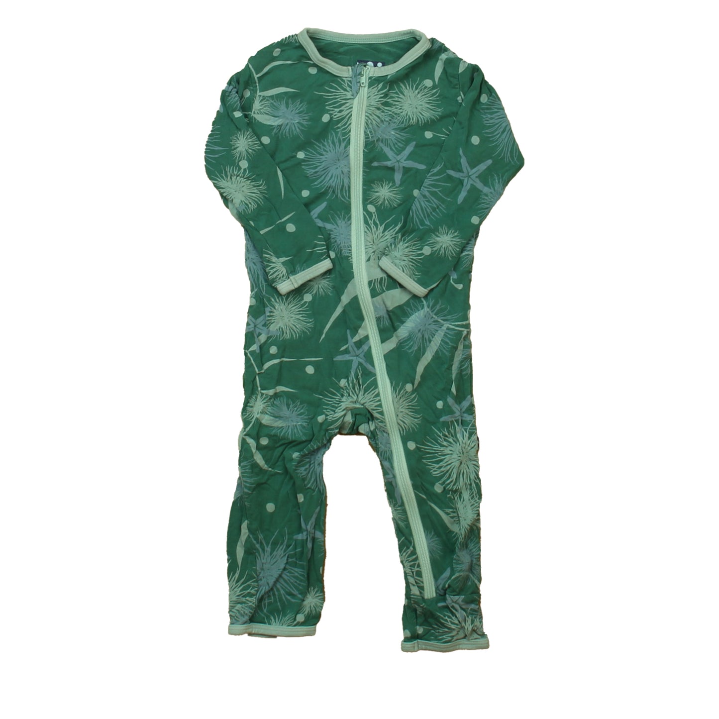 Kickee Pants Boys Green | Blue 1-piece Non-footed Pajamas Size: 3-6 Months Green | Blue