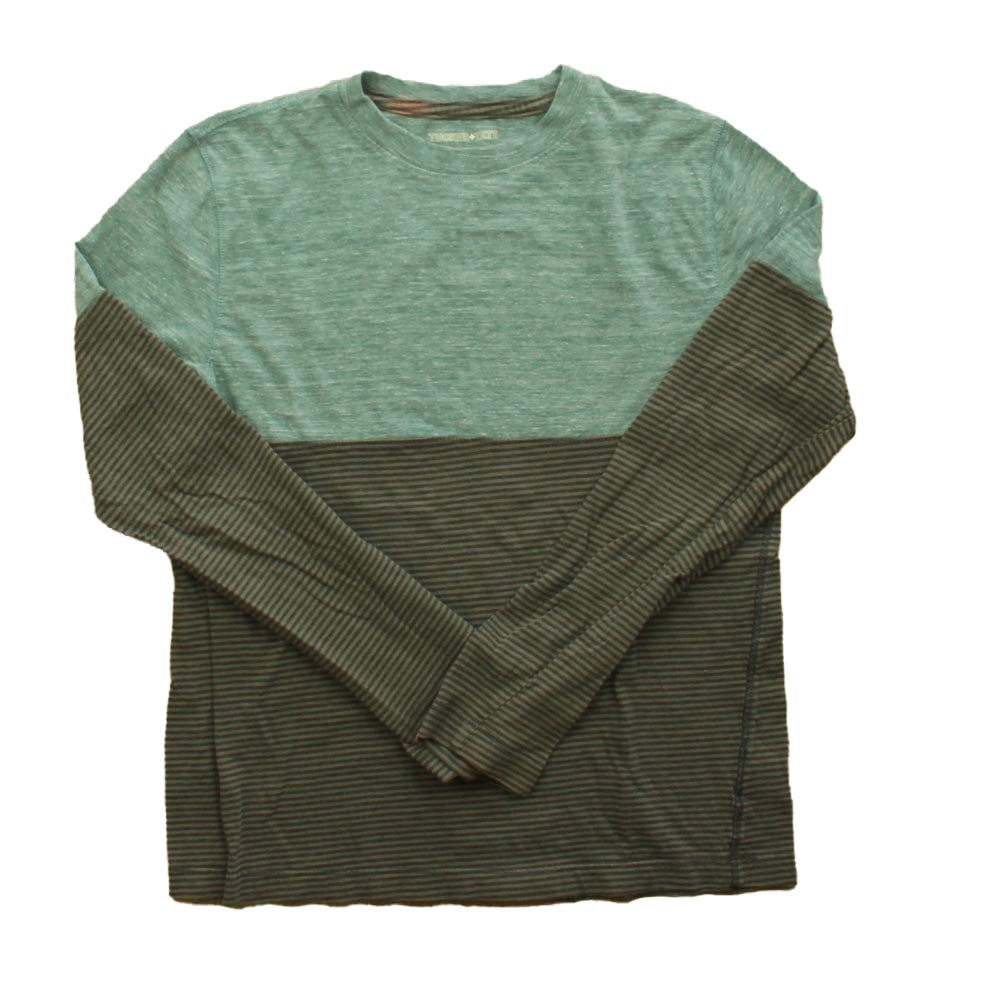 Tucker + Tate Boys Green | Brown Long Sleeve T-Shirt Size: 7-8 Years