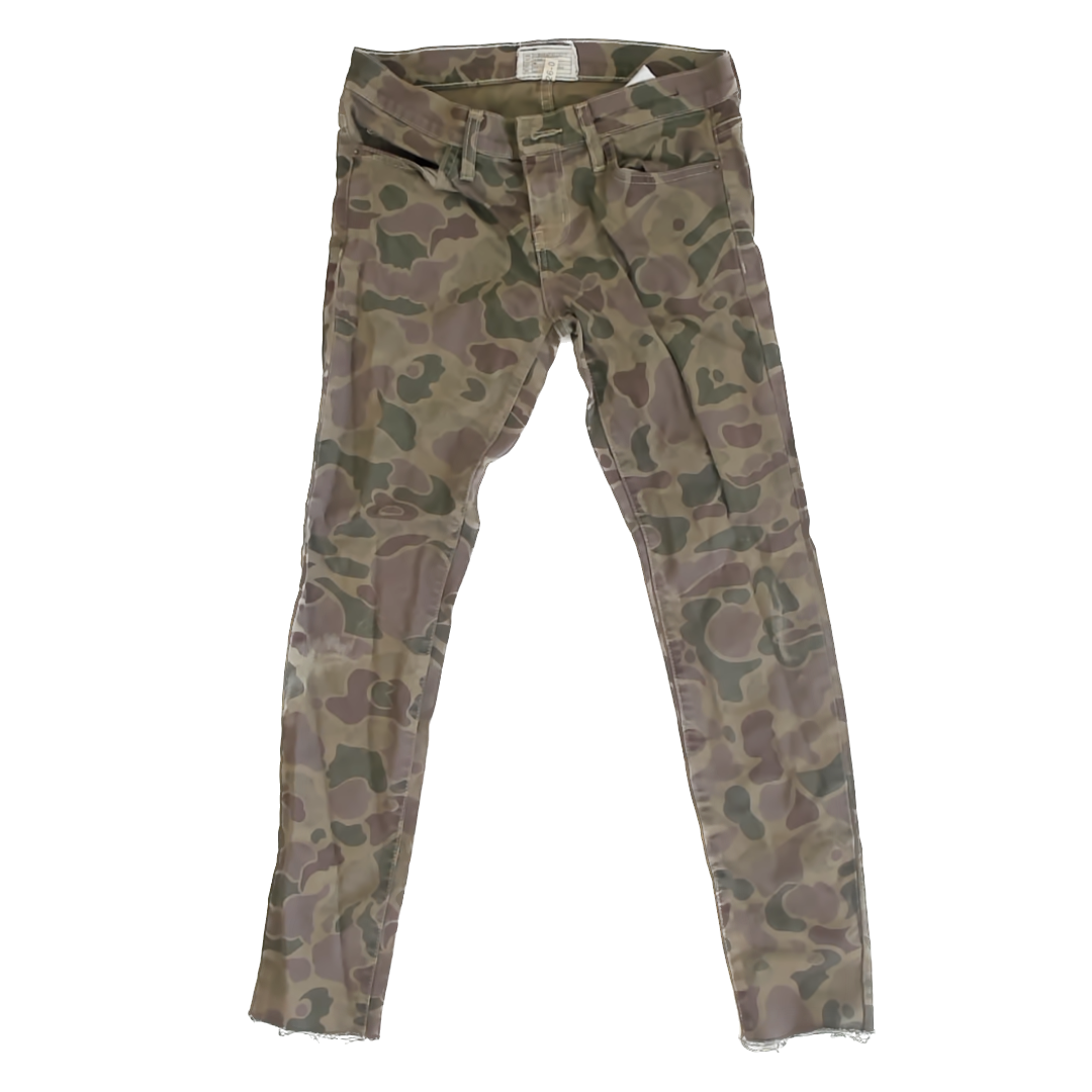 Current/Elliott Girls Green Camo Jeans Size: sz 26 Green Camo