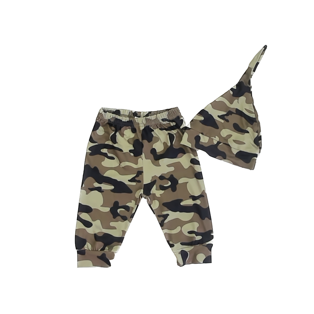 Unknown Boys Green Camo Apparel Sets Size: 0-3 Months Green Camo