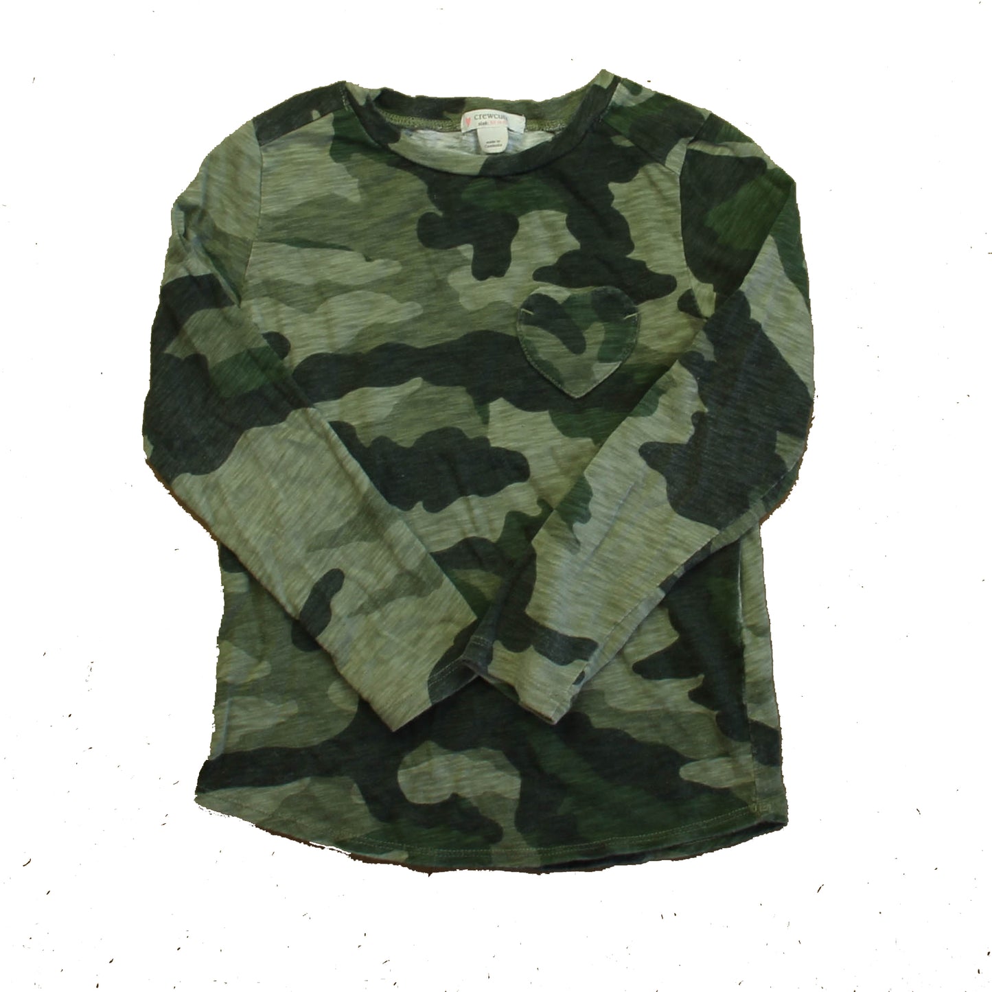 Crewcuts Girls Green Camo Long Sleeve T-Shirt Size: 4-5T Green Camo