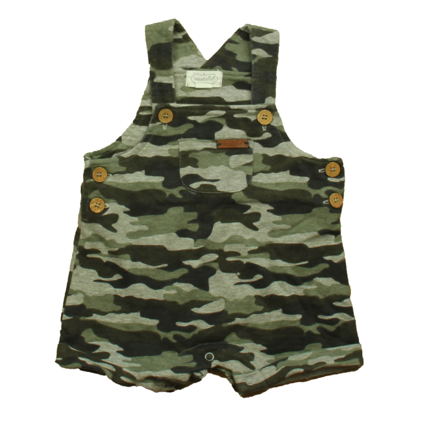 Mudpie Boys Green Camo Romper Size: 3-6 Months Green Camo