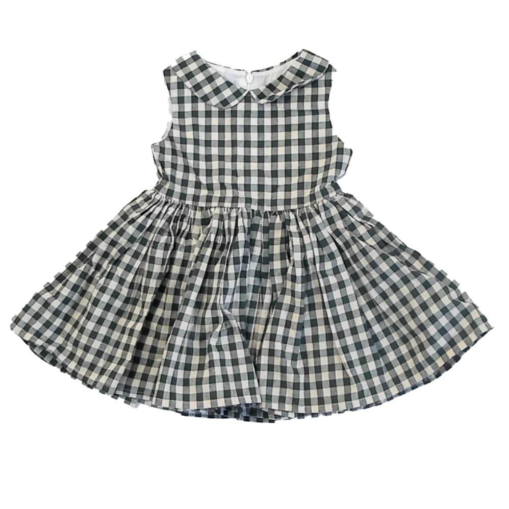 Daughter Girls Green Check Dress Size: 2-3T Green Check