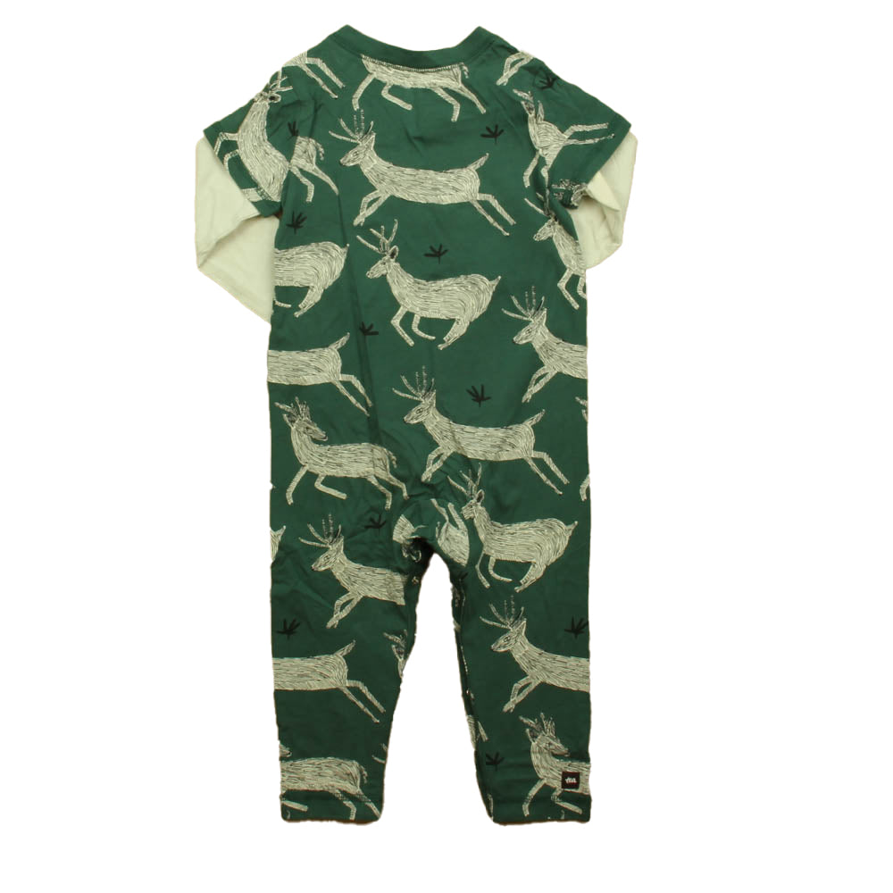 Tea Boys Green | Deer Long Sleeve Outfit Size: 18-24 Months Green | Deer