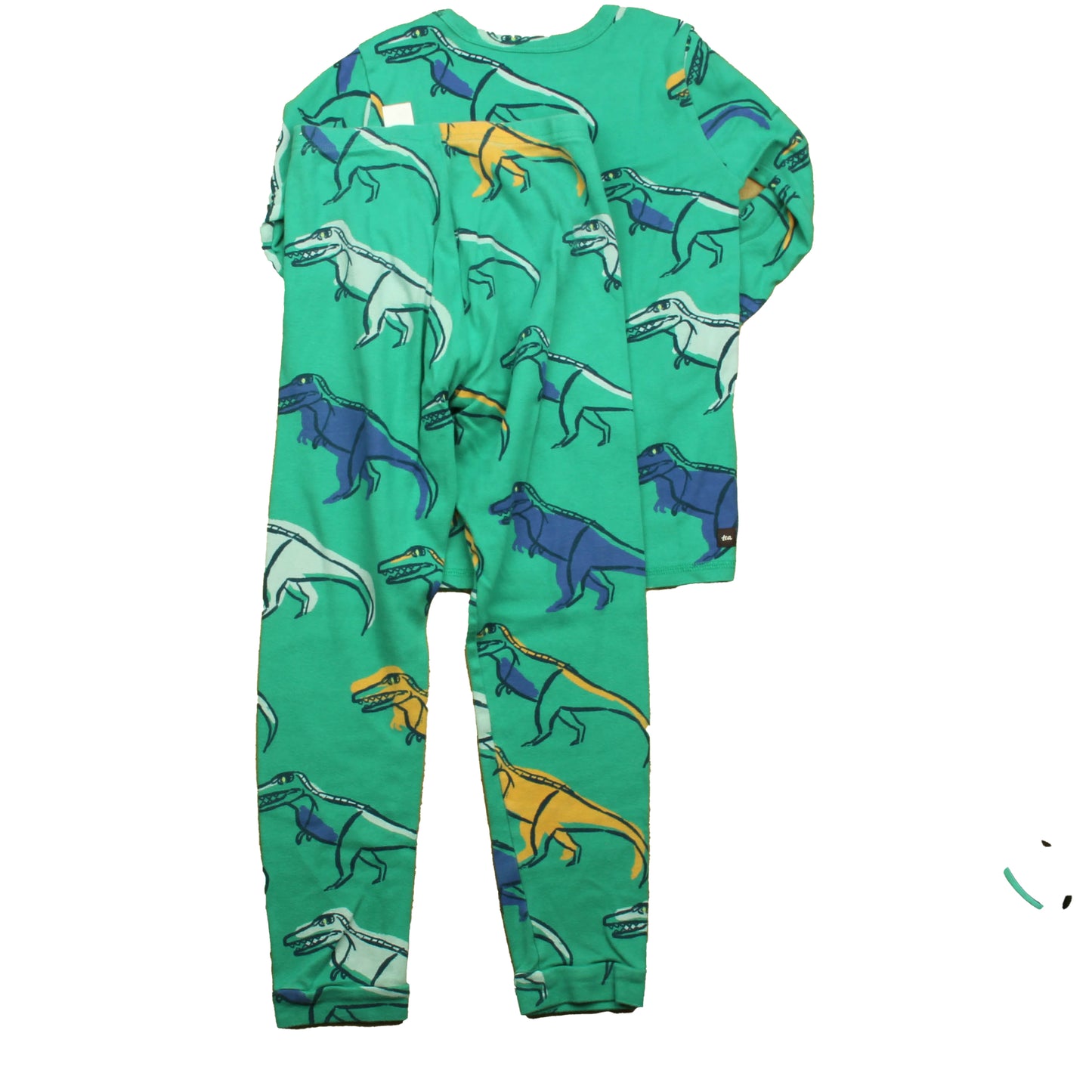 Tea Collection Boys Green Dinosaurs 2-piece Pajamas Size: 12 Years Green Dinosaurs