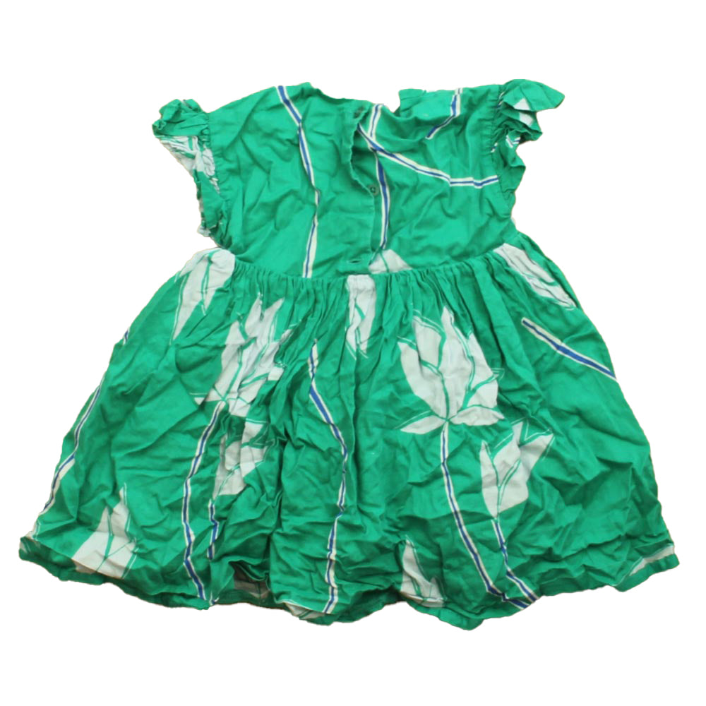 Tea Collection Girls Green Floral Dress Size: 18-24 Months Green Floral