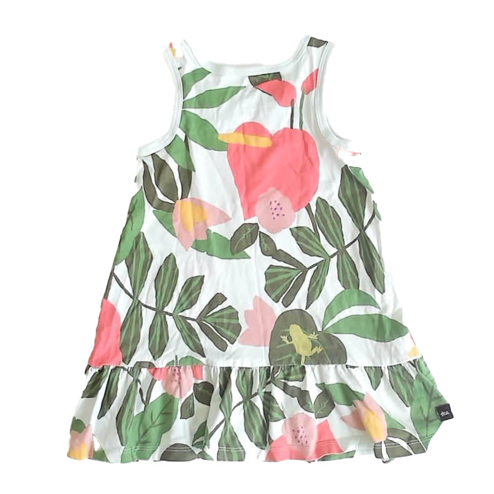 Tea Collection Girls Green Floral Dress Size: 18-24 Months Green Floral