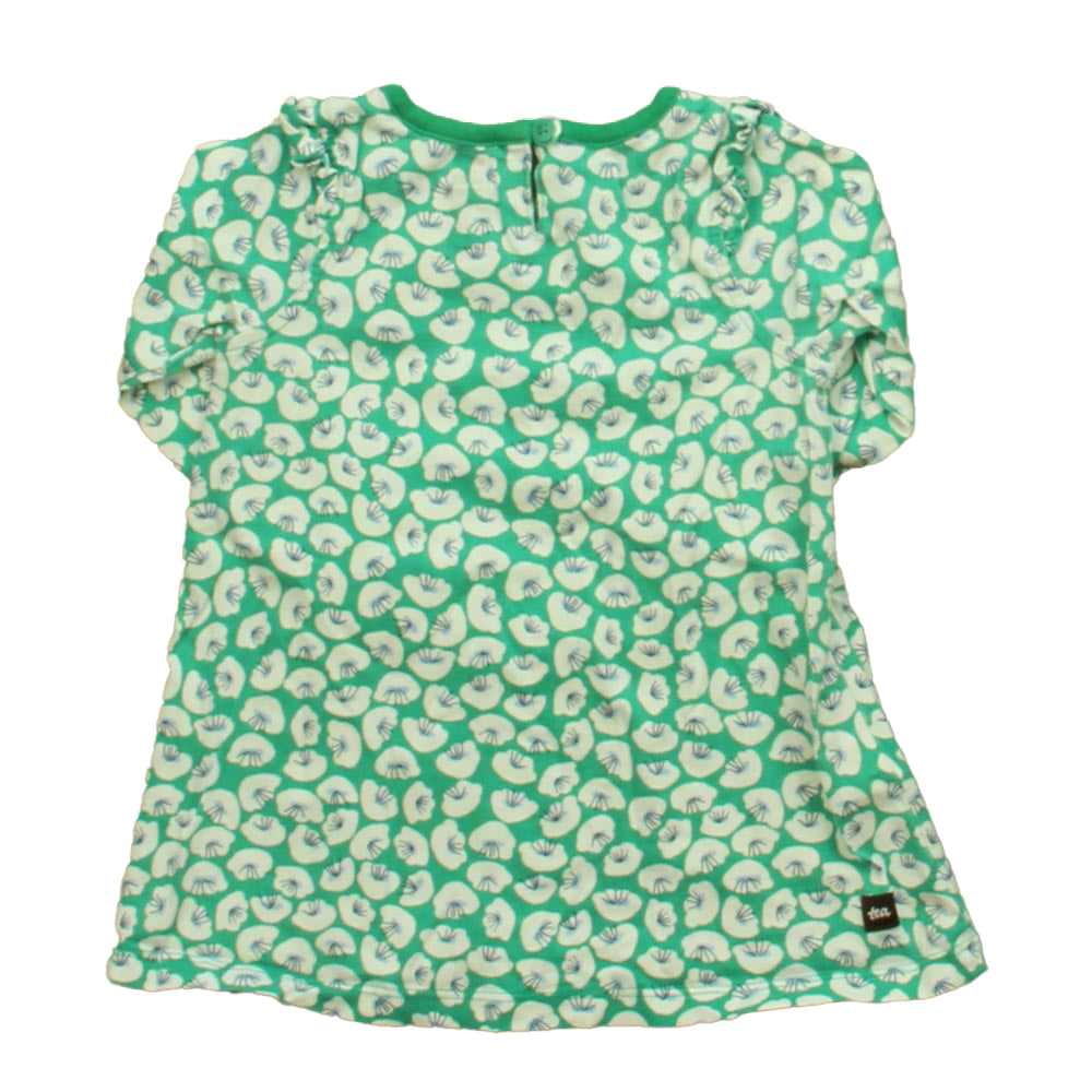 Tea Collection Girls Green Floral Dress Size: 9-12 Months Green Floral