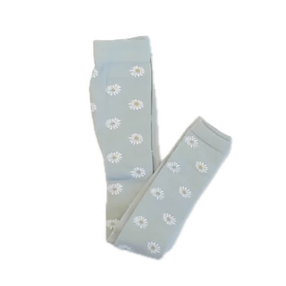 Rylee + Cru Girls Green Floral Tights Size: 6-9 Years Green Floral