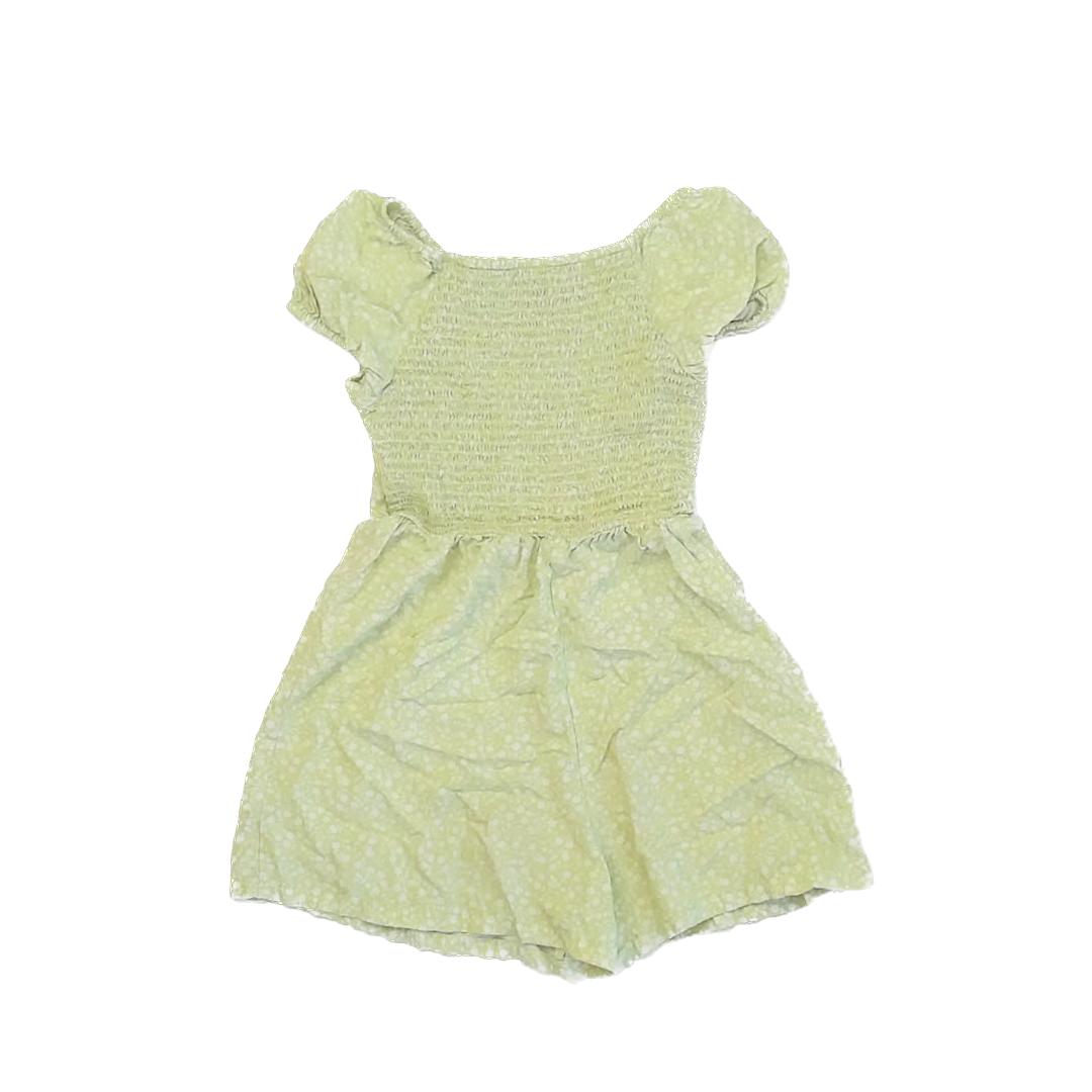 Old Navy' Girls Green Floral Romper Size: 10-12 Years Green Floral