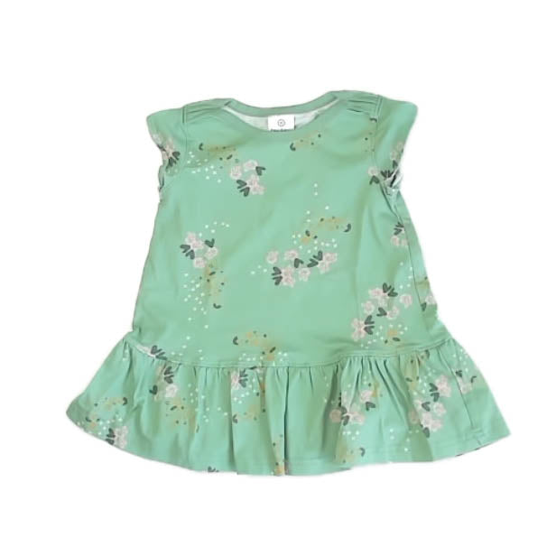 Hanna Andersson Girls Green Floral T-Shirt Size: 3T Green Floral