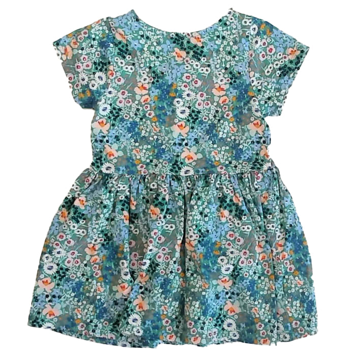 Tea Collection Girls Green Floral Dress Size: 4T Green Floral