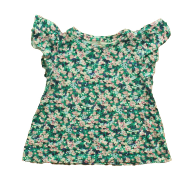 Crewcuts Girls Green Floral T-Shirt Size: 2-3T Green Floral
