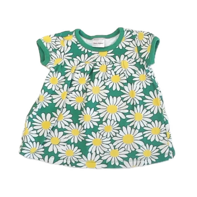 Hanna Andersson Girls Green Floral Dress Size: 6-12 Months Green Floral