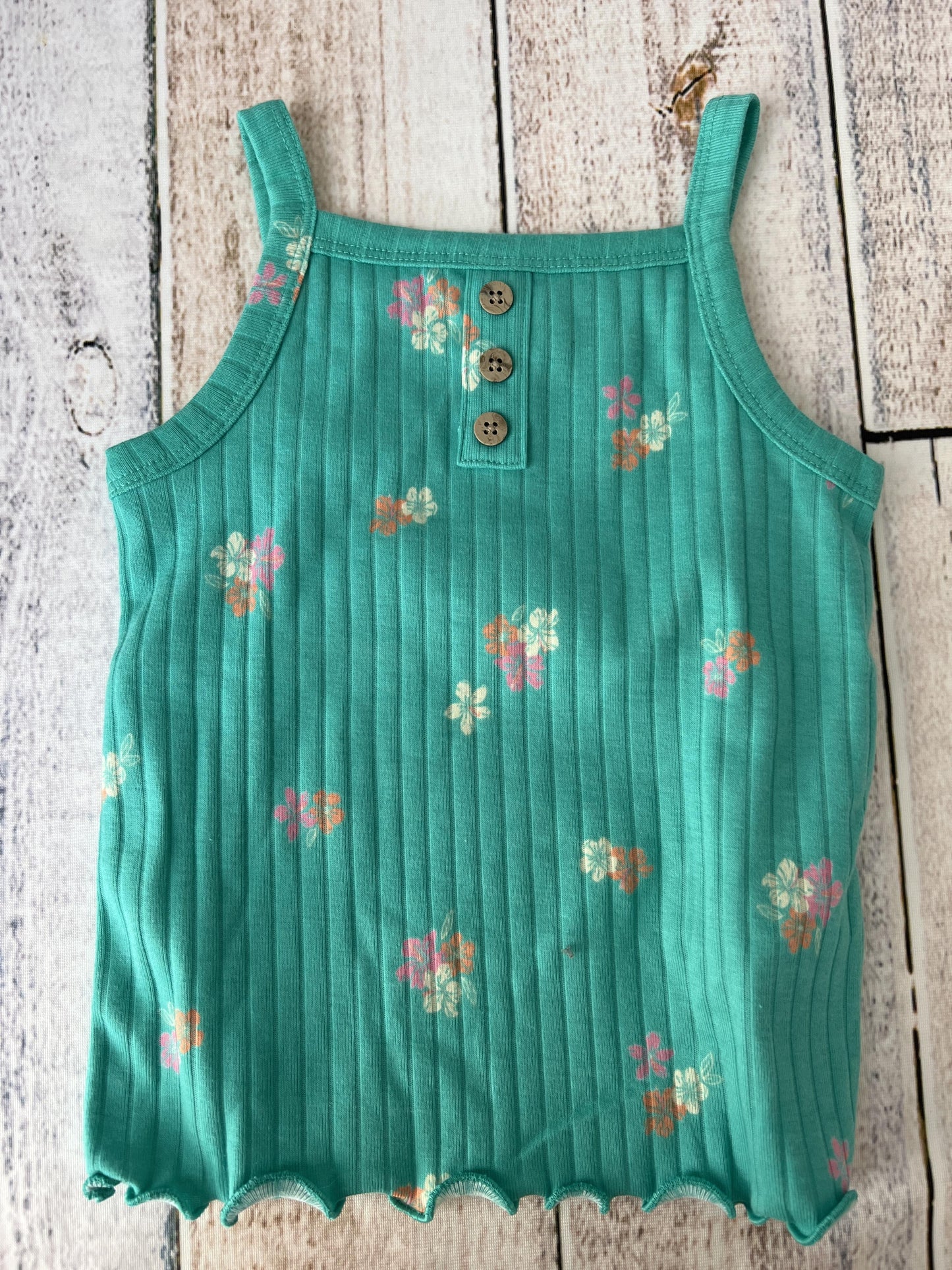 Cat & Jack Girls green | Flowers Tank Top Size: 3T green | Flowers