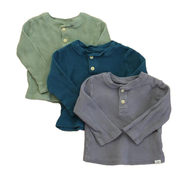 Gap Boys Green | Gray Henley Size: 12-18 Months Green | Gray