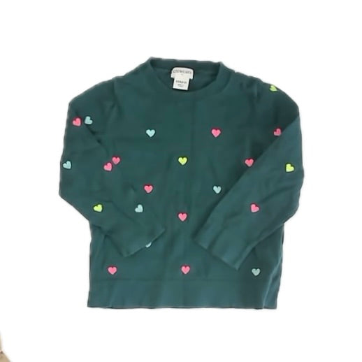 Crewcuts Girls Green Hearts Sweater Size: 2T Green Hearts