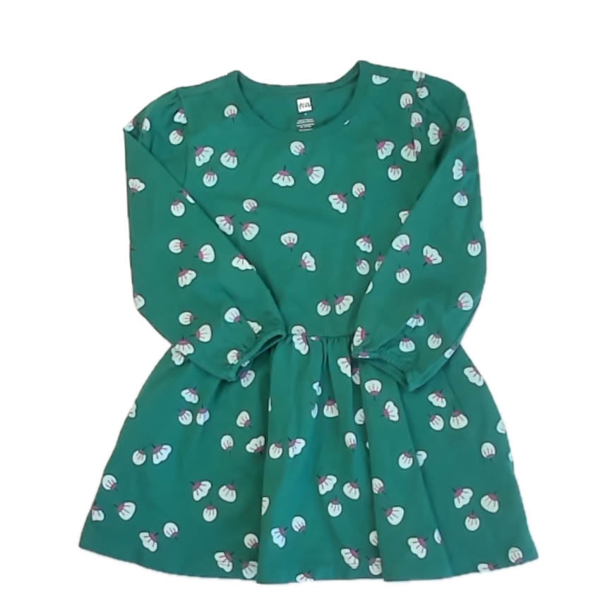 Tea Collection Girls Green Ladybugs Dress Size: 5T Green Ladybugs