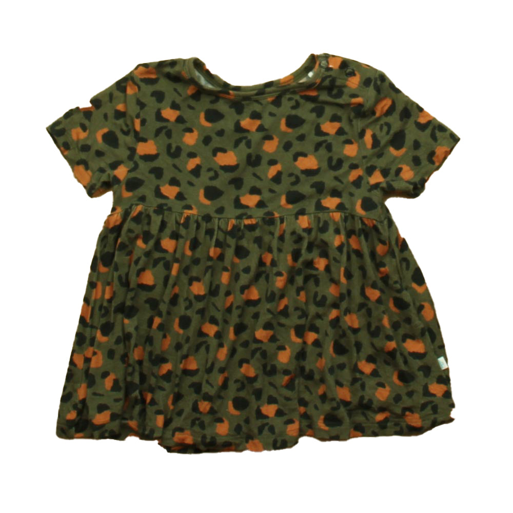 Posh Peanut Girls Green Leopard Blouse Size: 2T Green Leopard