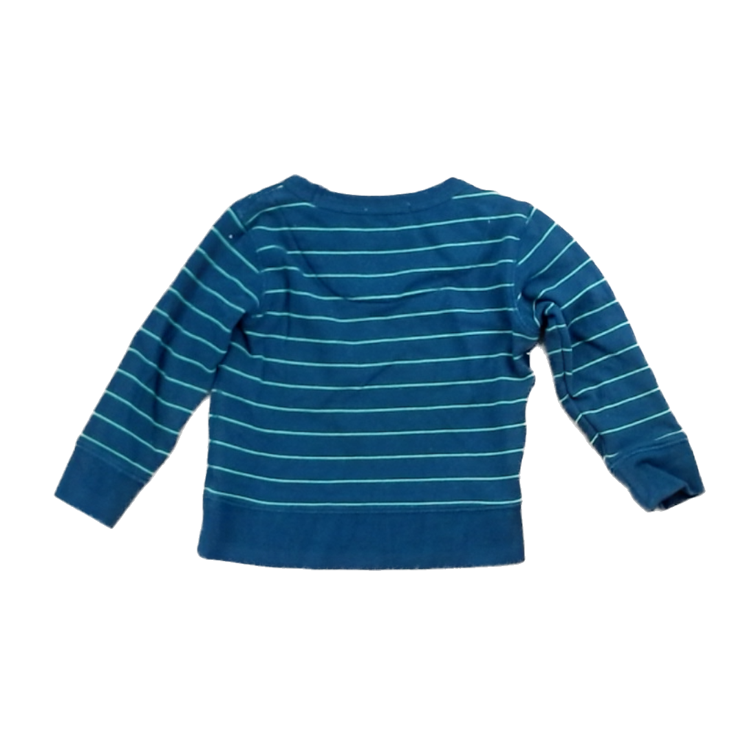 Rockets Of Awesome Boys Green | Light Green Stripes Long Sleeve Shirt Size: 3T Green | Light Green Stripes