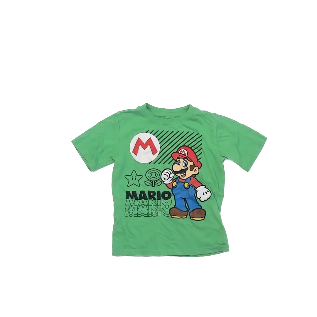 Super Mario Boys Green | Mario T-Shirt Size: 4T Green | Mario