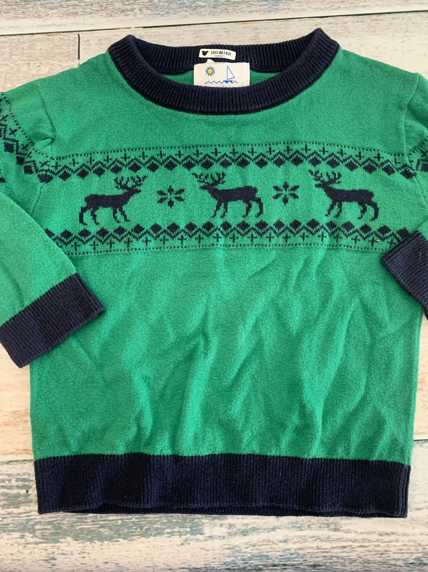 Florence Eiseman Boys green | Navy Blue | Pattern Sweater Size: 4T green | Navy Blue | Pattern