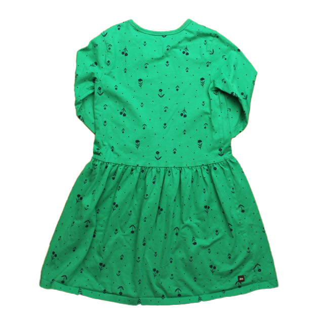 Tea Girls Green | Navy Dress Size: 7 Years Green | Navy