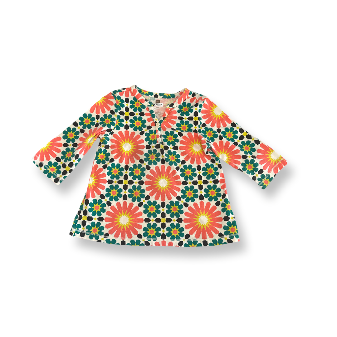 Tea Girls Green | Pink | Yellow Shirt Size: 3/4 Sleeve Shirt Green | Pink | Yellow