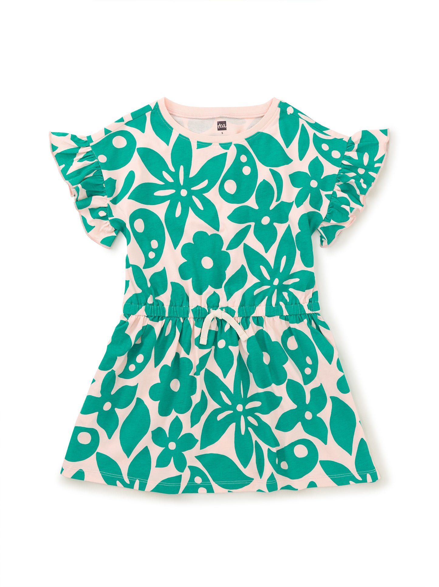 Tea Collection Girls Green | Pink Dress Size: 3-6 Months Green | Pink